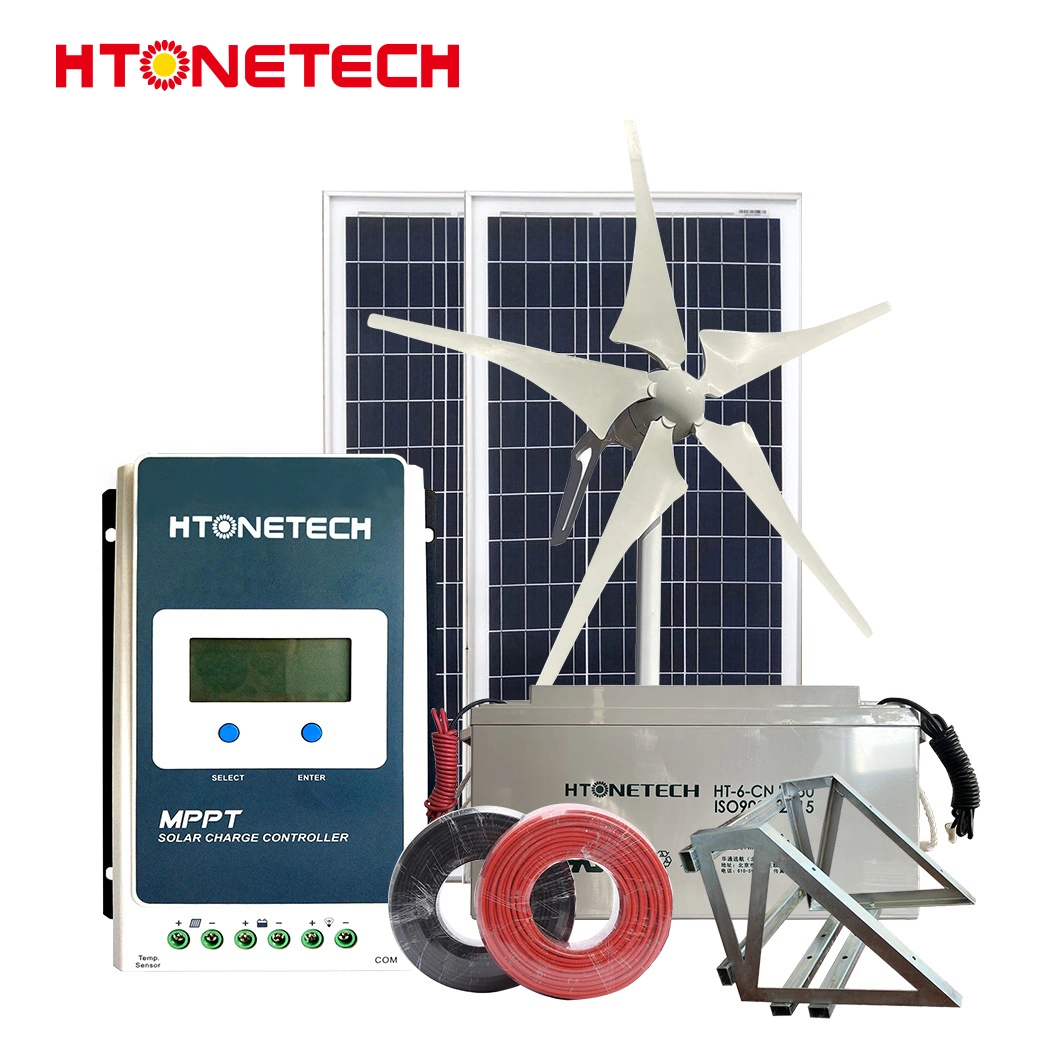 Htonetech Wind Hybrid System Manufacturers 100kw 200kw Solar Wind Power System China 10 Khw 30 Khw 50 Khw Solar Power Generator System