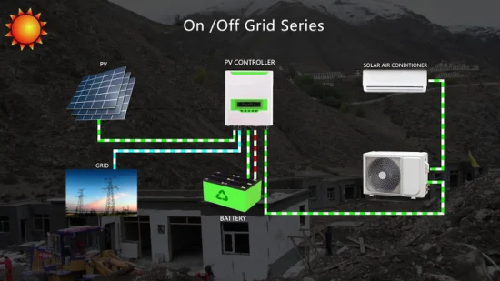 Bis zu 100 % stromsparende Mini-Split-Hybrid-Solarklimaanlage mit grüner Energie