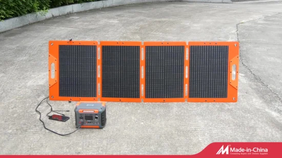 Outdoor-Kraftwerk tragbar mit faltbarem 200-W-Solarpanel, Notstromversorgung, Batterie, tragbares Solarkraftwerk